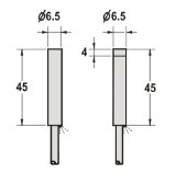 超短電感式接近傳感器Φ6.5系列尺寸圖